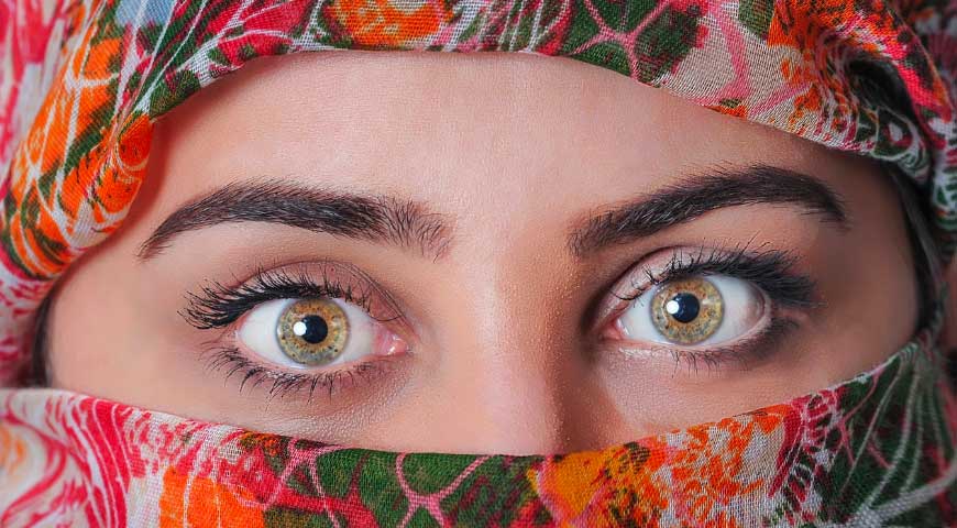 woman, headscarf, exotic