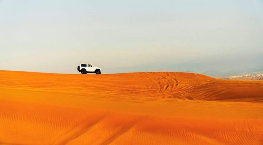 Big Red Sand Dune in Dubai UAE